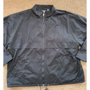 PING Collection Golf Jacket Mens L Black Rain Windbreaker Full Zip Vented Cargo